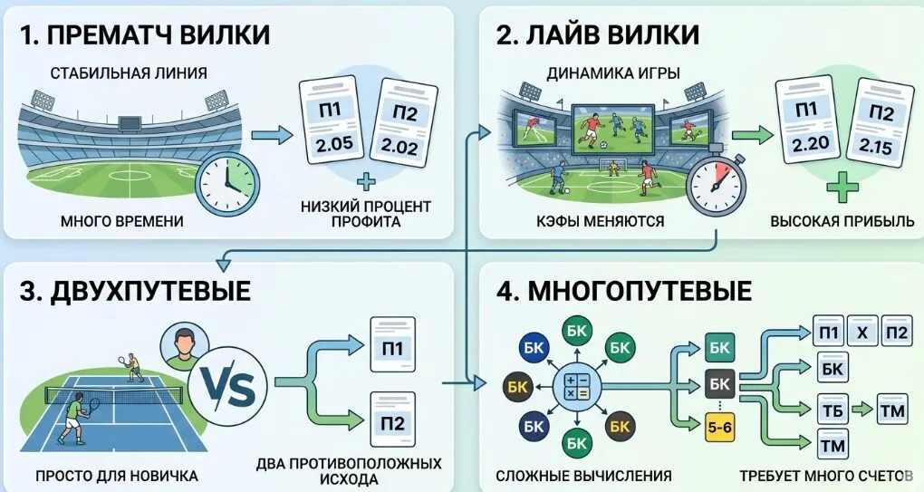 Виды вилок