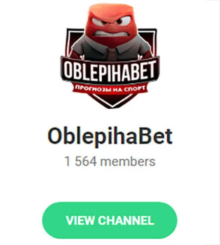 Внешний вид телеграм канала oblepihabet