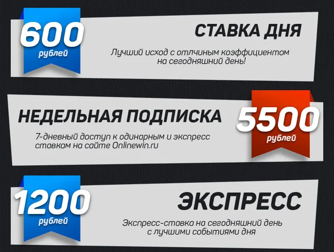 Цены сайта onlinewin