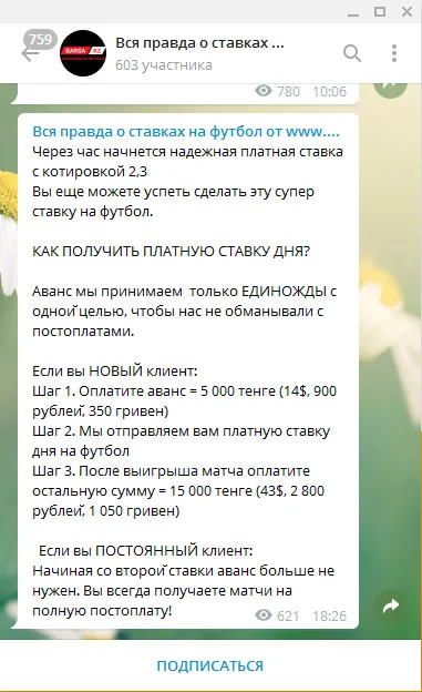Внешний вид канала сайта barsa.kz