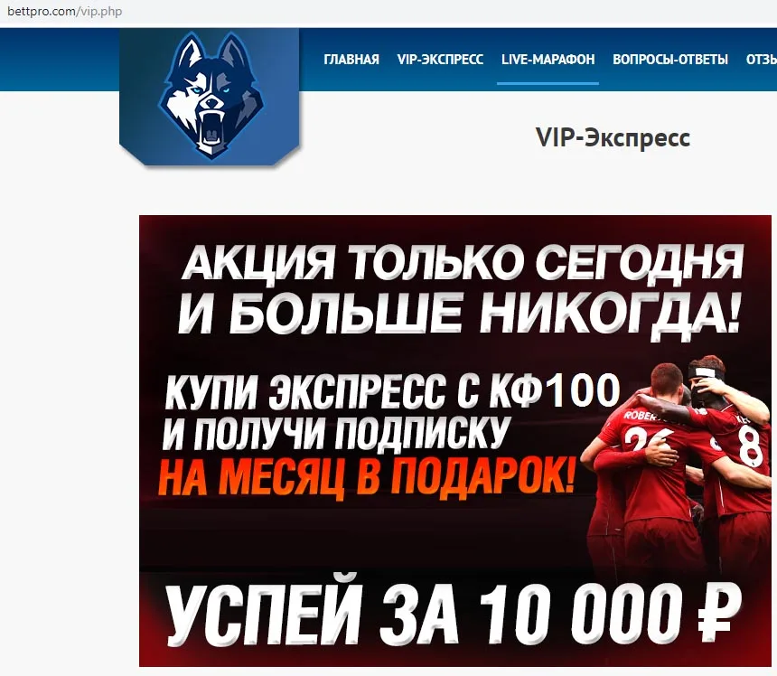 Сайт bettpro.com